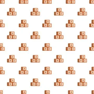 Abc educational blocks pattern for childhood learning Illustrazione stock