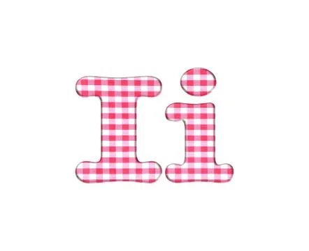 Abc fabric gingham, letter i. Stock Illustration