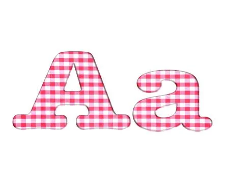 Abc fabric gingham, letter a. Stock Illustration