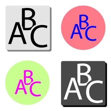 Abc. flat vector icon Stock Illustration