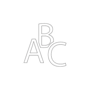 Abc. flat vector icon Stock Illustration