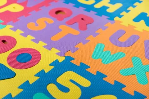 ABC foam puzzle Stock Photos