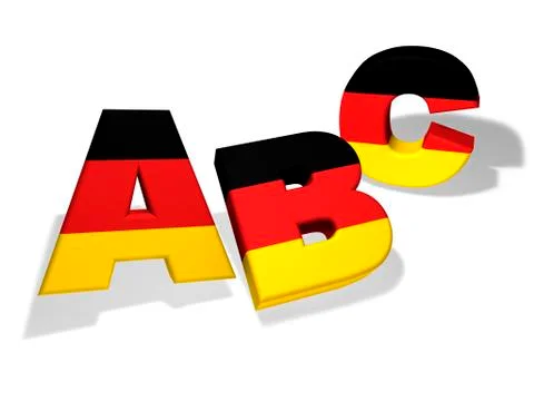 Abc german school concept Illustrazione stock