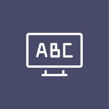 ABC icon alphabet simple flat style outline illustration Stock Illustration
