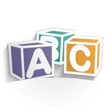 Abc icon paper Stock Illustration