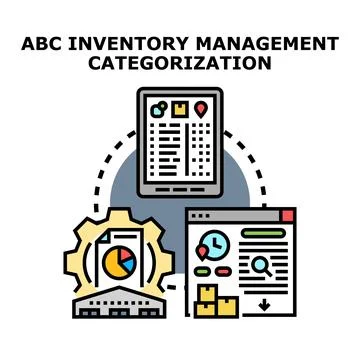 Abc inventory management categorization concept icon Stock Illustration