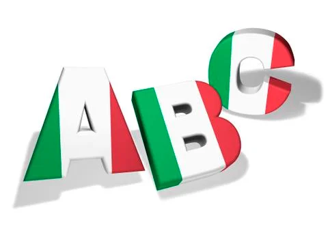 Abc italian school concept Stock Illustration