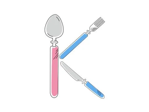 ABC kitchen K Stock Illustration