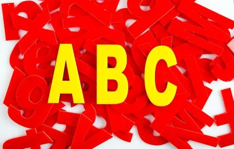 Abc letter closeup Stock Photos