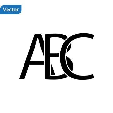ABC letter generic logo design vector. English school badge vector logo, lang Stock Illustration