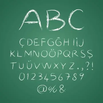 ABC letters on a blackboard Stock Illustration