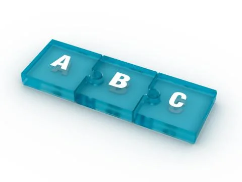 ABC Letters on computers keys Stock Illustration