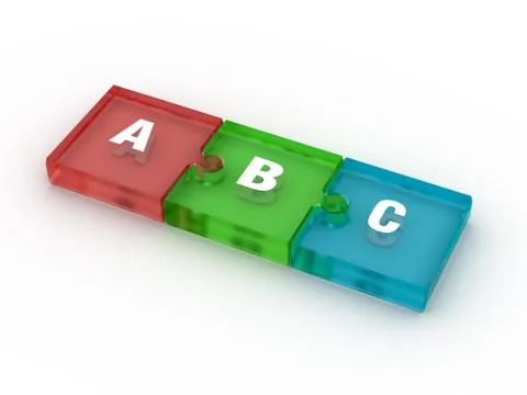 ABC Letters on computers keys Stock Illustration
