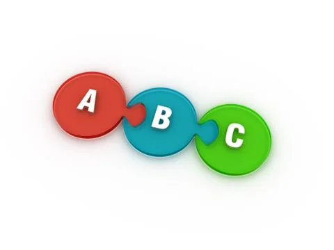 ABC Letters on computers keys Stock Illustration