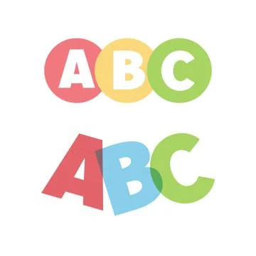 ABC letters. Vector icons Stock Illustration