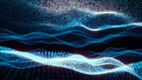 ABC Loopable Wave Abstract Blue Animation Stockbeeldmateriaal 87803096