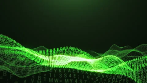 ABC Loopable Wave Abstract Green Animation Stock-Footage 87610631