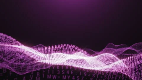 ABC Loopable Wave Abstract Purple Animation Stockbeeldmateriaal 87609389