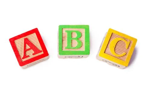 Abc playing cubes Stock Photos