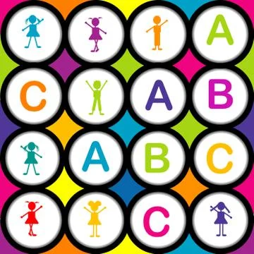 ABC seamless background Stock Illustration