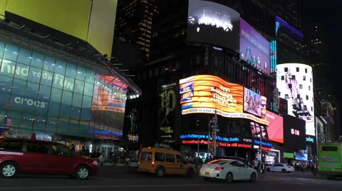 ABC Studios Manhattan at night Stock Footage 53258141