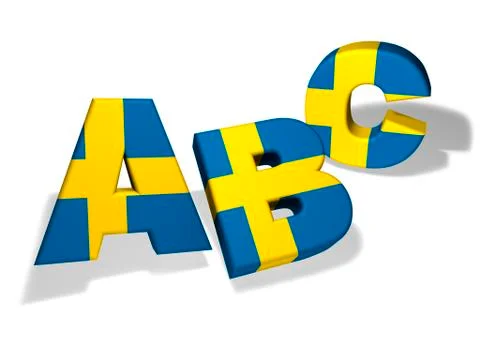 Abc swedish school concept Illustrazione stock