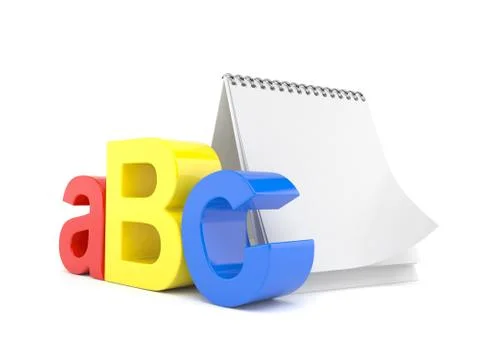 ABC text with blank calendar Stock Illustration