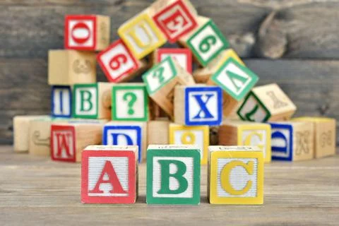 ABC text Stock-Fotos