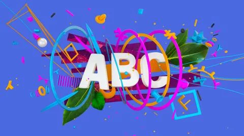 ABC trendy sign Stock Illustration