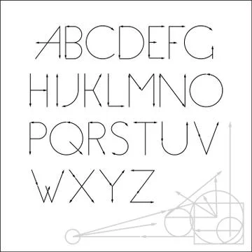 ABC vector font letter design Stock Illustration