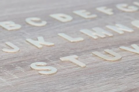 ABC on the wooden background Stock Photos