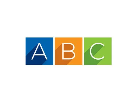 Abc wordmark on box Stock Illustration