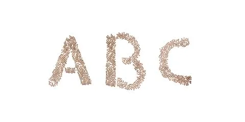 ABC written with small cubes Stock Photos
