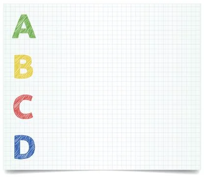 Abcd - pen style Stock Illustration