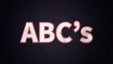 ABC’s - 4k flag animation with ABC’s text - 4k loop video Stock Footage 171019670