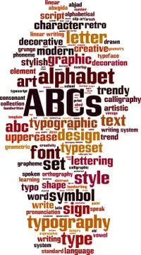 ABCs word cloud Stock Illustration