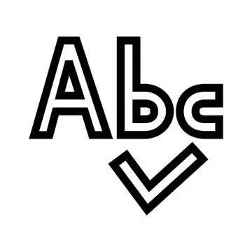 ABC/Text Correction Icon Stock Illustration