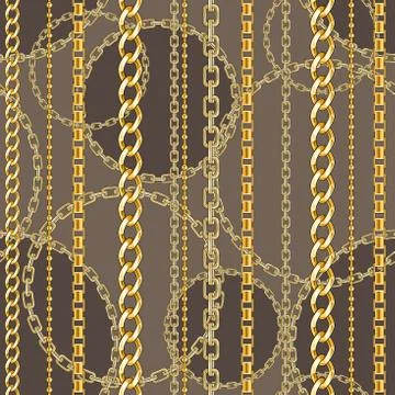 Abctract seamless pattern and chain イラスト素材
