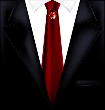 Abctract suit and pin Stock Illustration