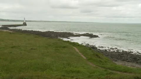 Abderdeen harbour pan Stock Footage 11854873