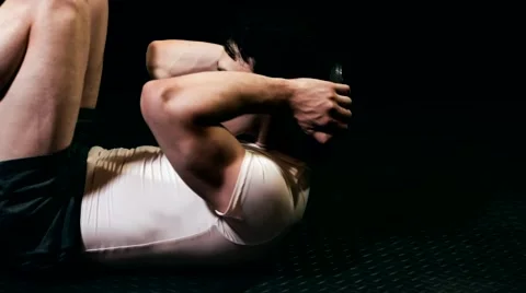 Abdominal Crunch Exercise Stock Footage 66547599