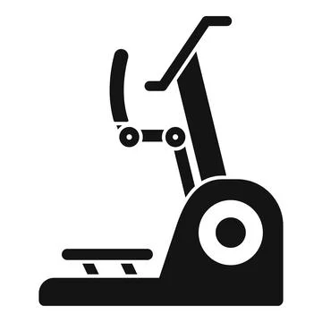 Abdominal crunch machine icon representing gym equipment for exercising Stock Illustration