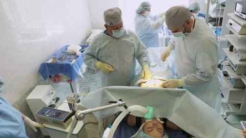 Abdominal liposuction. surgery. the surgeon pumps out the fat through a special Stock-Footage 138212901