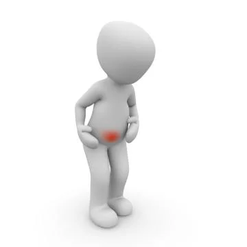 Abdominal pain Stock Illustration