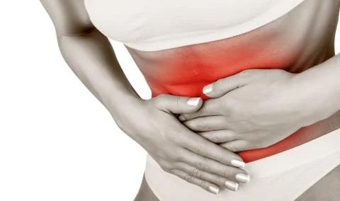 Abdominal pain Stock Illustration