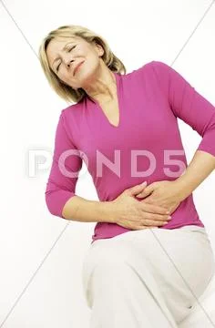 Abdominal pain Stock Photos