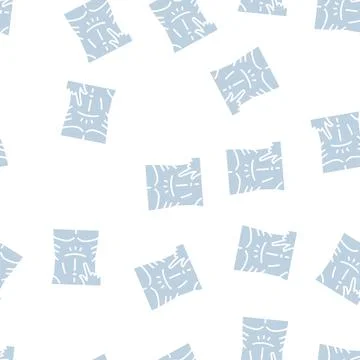 Abdominal reflexes glyph seamless pattern Stock Illustration