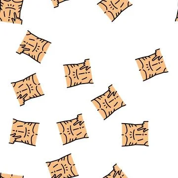 Abdominal reflexes vector seamless pattern Stock Illustration