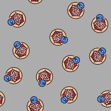 Abdominal surgery vector seamless pattern Stock Illustration