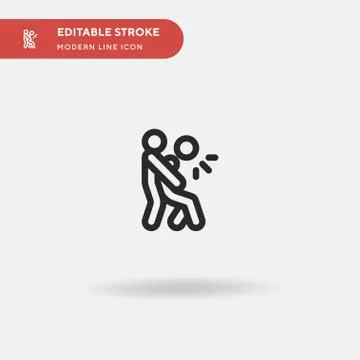 Abdominal Thrusts Simple vector icon. Illustration symbol design template for Illustrazione stock